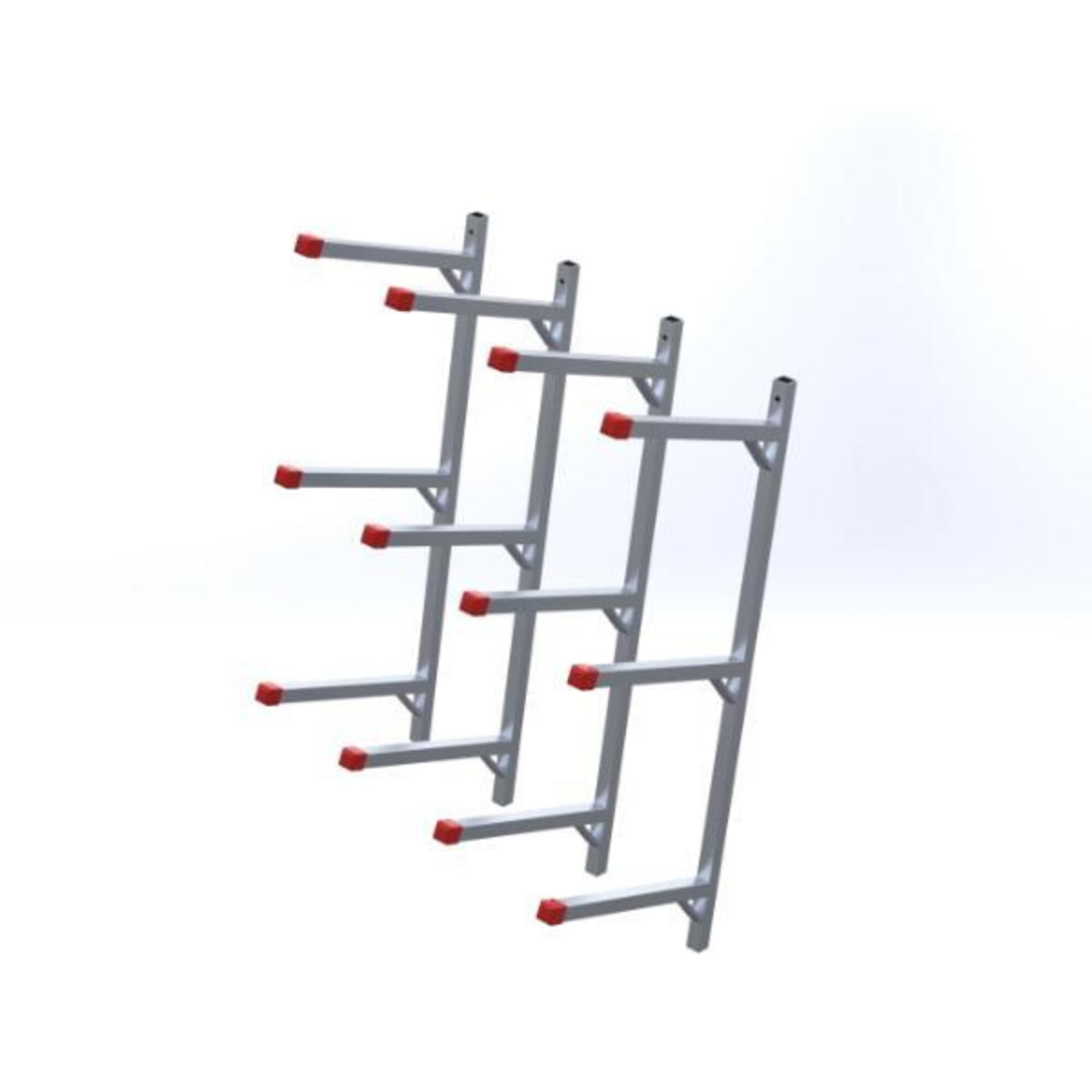 Five Star Manufacturing Aluminum Wall-Mounted Bumper Rack — 4 Brackets, Model# BR6